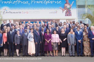 Photo de famille de la Conférence Ministérielle de la Francophonie 2016