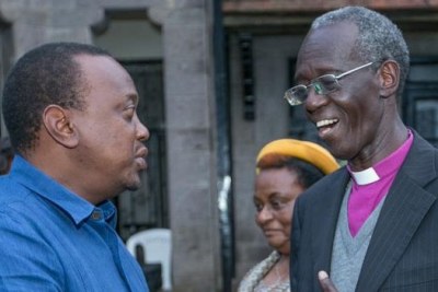 President Uhuru Kenyatta and retired Anglican Church of Kenya Archbishop Eliud Wabukala.