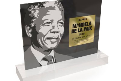 Image de synthèse du Prix Mandela 2016 pour la paix