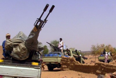Groupe armé à Kidal, le 13 juillet 2016. Sur le terrain, les groupes armés comme le CJA ont le sentiment qu’on accorde plus de considération aux hommes armés de cette cité.