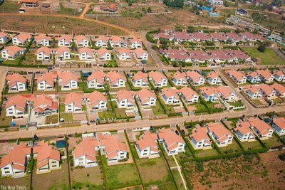 An aerial view of a housing estate in Kibagabaga, Gasabo District. (file photo).