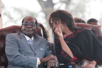 President Robert Mugabe and First Lady Grace Mugabe (file photo).