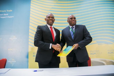 Championing cross-border trade and investments on the continent. Mr. Tony O. Elumelu, CON, Chairman Heirs Holdings with Dr Okey Oramah, President and Chairman, African Export-Import Bank (Afreximbank) during the signing ceremony of the $100million facility to Heirs Holdings Limited to further support its cross-border investment programme.