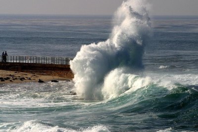 Weather Service forecaster Venetia Thakula explained that the waves between Port Alfred and Durban could have been due to high swells pushing against the Agulhas current (file photo).