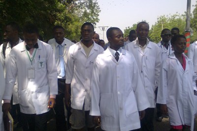 Doctors on strike (file photo).