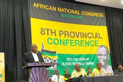 Le vice-président Cyril Ramaphosa parle lors de la 8ème conférence élective de l'ANC dans Eastern Cape.