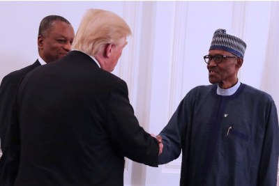 President Trump and Buhari (file photo)
