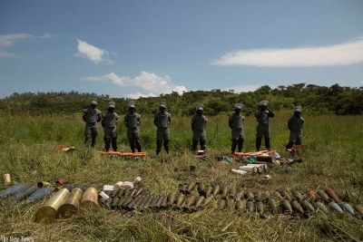 Some of the ammunition that was exploded in Gabiro.