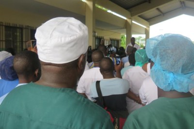 Le personnel du CNHU de Cotonou, au Bénin, le 8 juin 2017.