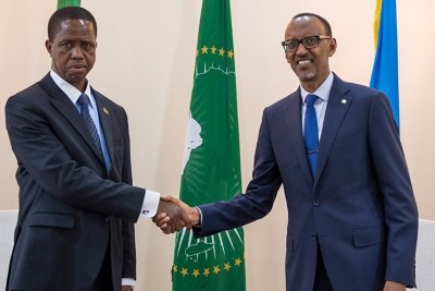 President Paul Kagame and Edgar Lungu.