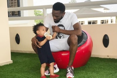 D'Banj and his son.
