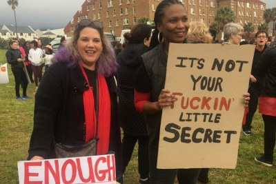 Women at the #TotalShutdown march in Cape Town