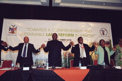 The opening of the conference on land in Windhoek.