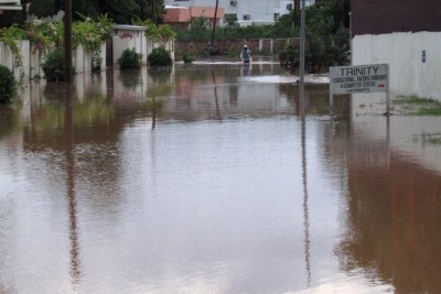 An area in Accra flooded after heavy afternoon rain (file photo).