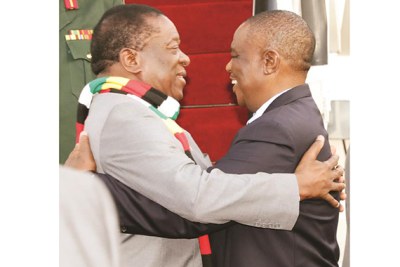 President Emmerson Mnangagwa and Vice President Constantino Chiwenga (file photo).