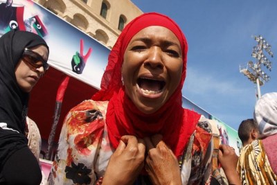 Femmes libyennes lors de la révolution du printemps arabe.