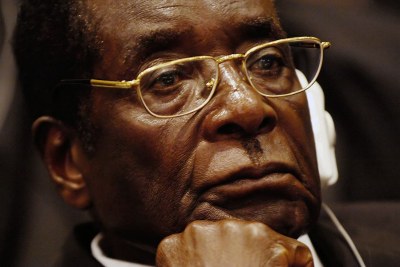 The late former president Robert Mugabe.
