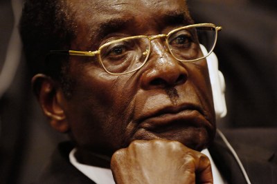 Robert Mugabe at the opening ceremony of the 10th Ordinary Session of the Assembly during the African Union Summit in Addis Ababa, Ethiopia in January 2008.
