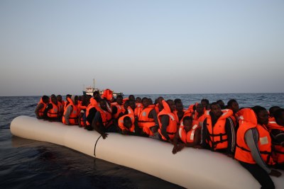 Opération de sauvetage de migrants.