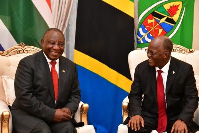 President Cyril Ramaphosa and Tanzania's John Magufuli.