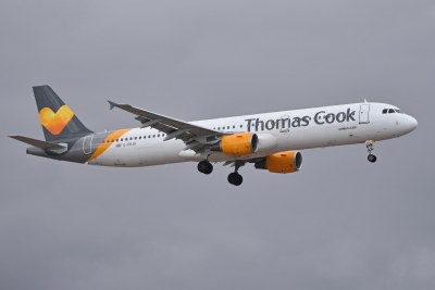 Un avion de l'agence de voyages Thomas Cook .