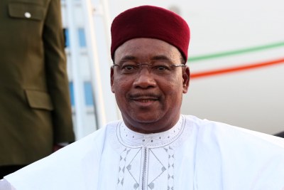 Niger's President Mahamadou Issoufou in Russia in 2019.