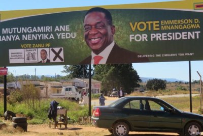Zanu-PF election billboard in 2018 (file photo).
