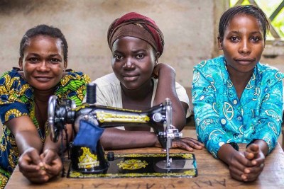 Women in the Democratic Republic of the Congo are being supported by the United Nations to begin small businesses such as tailoring (file photo).