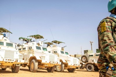 The UN's peacekeeping mission in Mali (MINUSMA) on patrol (file photo).
