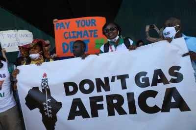 Don't Gas Africa campaign at COP27.