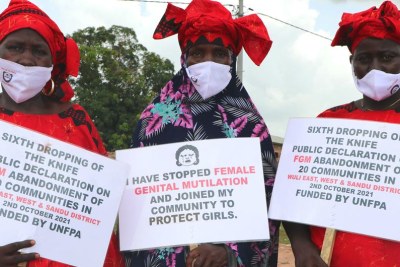 Former practitioners of female genital mutilation in The Gambia.