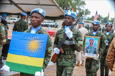 Rwandan troops comprise the biggest contingent of United Nations peacekeepers in the UN mission in the Central African Republic.
