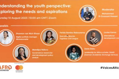 To mark International Youth Day, Afrobarometer and the Mastercard Foundation hosted a webinar to shed light on critical issues concerning African youth, including unemployment, views on democracy, and political participation.