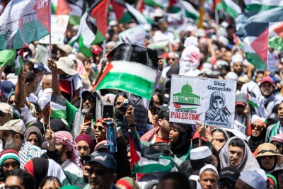 Thousands of people took to the streets of Cape Town in support of Palestine on November 11, 2023.
