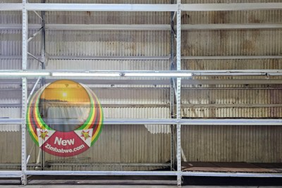 Empty shelves in Zimbabwe's shops.